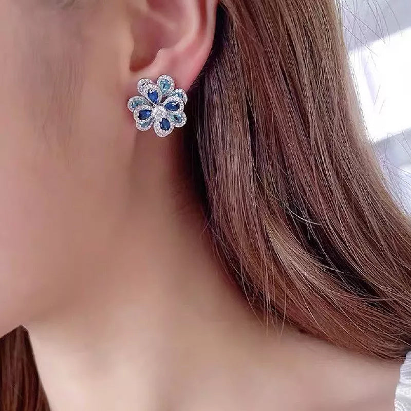 Fashion Gradient Flower Earrings