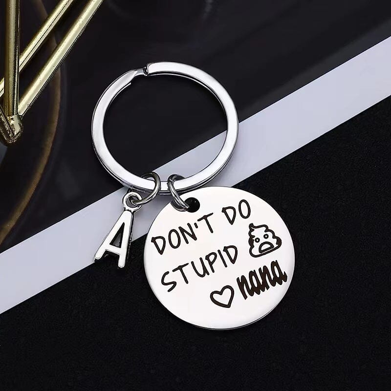 SANK® Personalized Don't Do Stupid Things Keychain