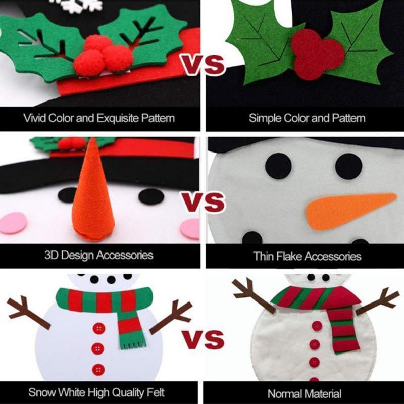 DIY Felt Christmas Snowman Set