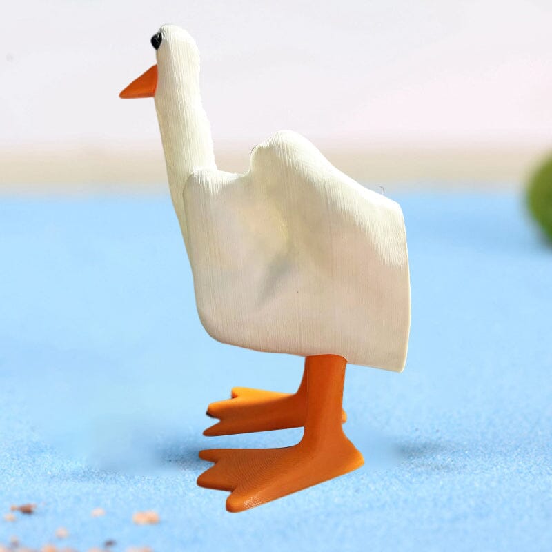 Funny Middle Finger Duck Resin Ornament