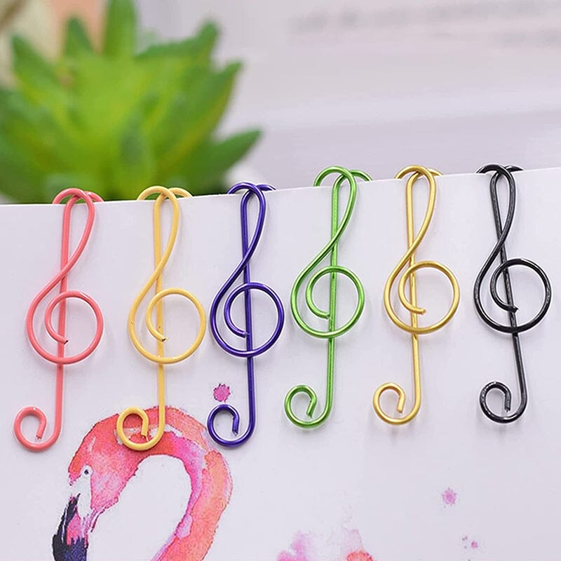 Music Multicoloured Metal Paper Clips 50pcs