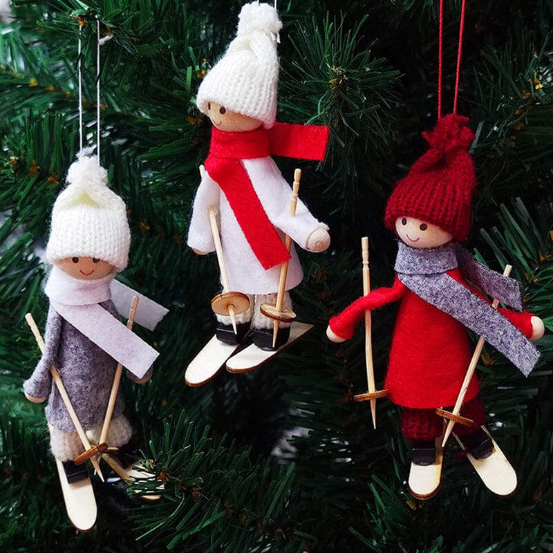 Christmas sale Nonwoven Ski Pendant