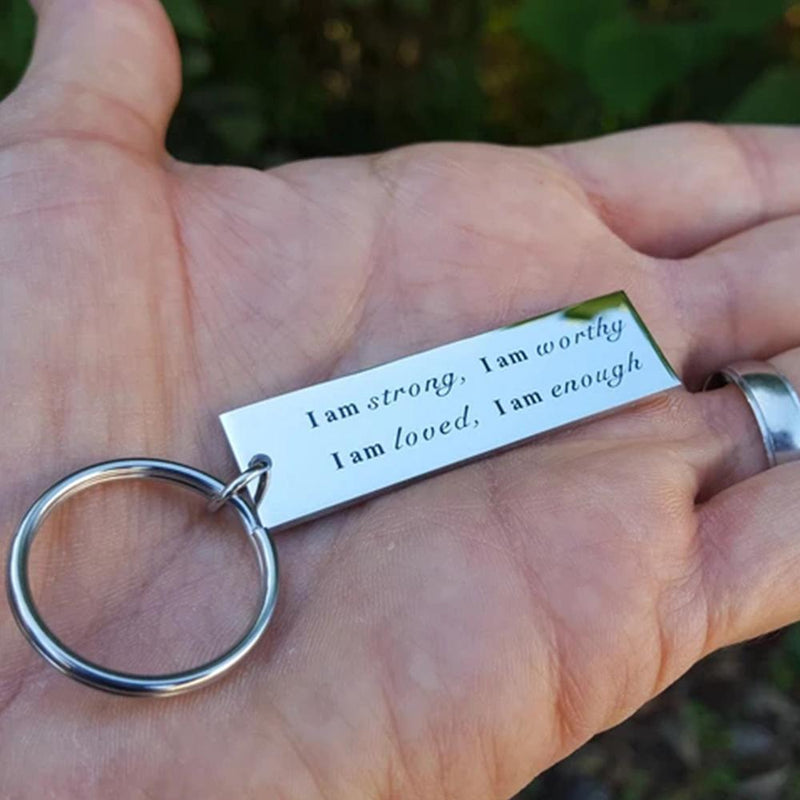 SANK®Stainless Steel  "I am strong" Keychain