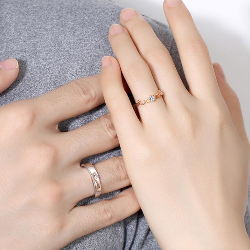 Simple Couple Silver Ring