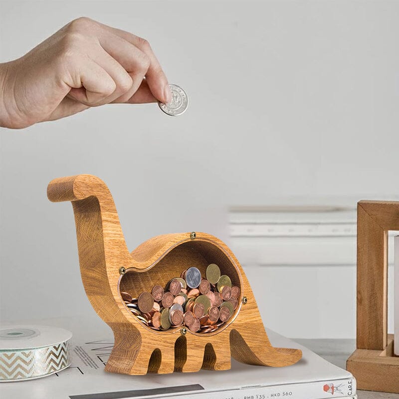 Wooden Animal Piggy Saving Bank