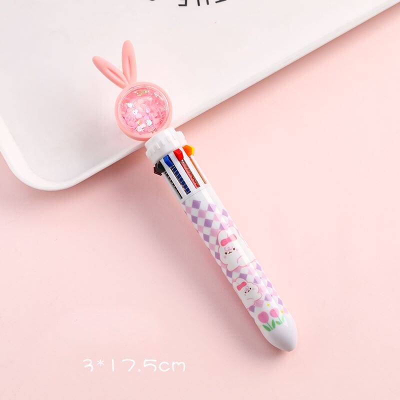 10 Colors Cartoon Rabbit ballpoint Pens