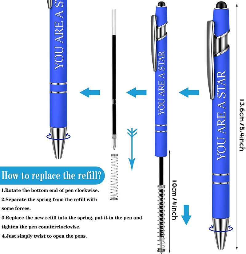 10 PCS Ballpoint Funny Pens  Motivational Quotes(Black Ink)