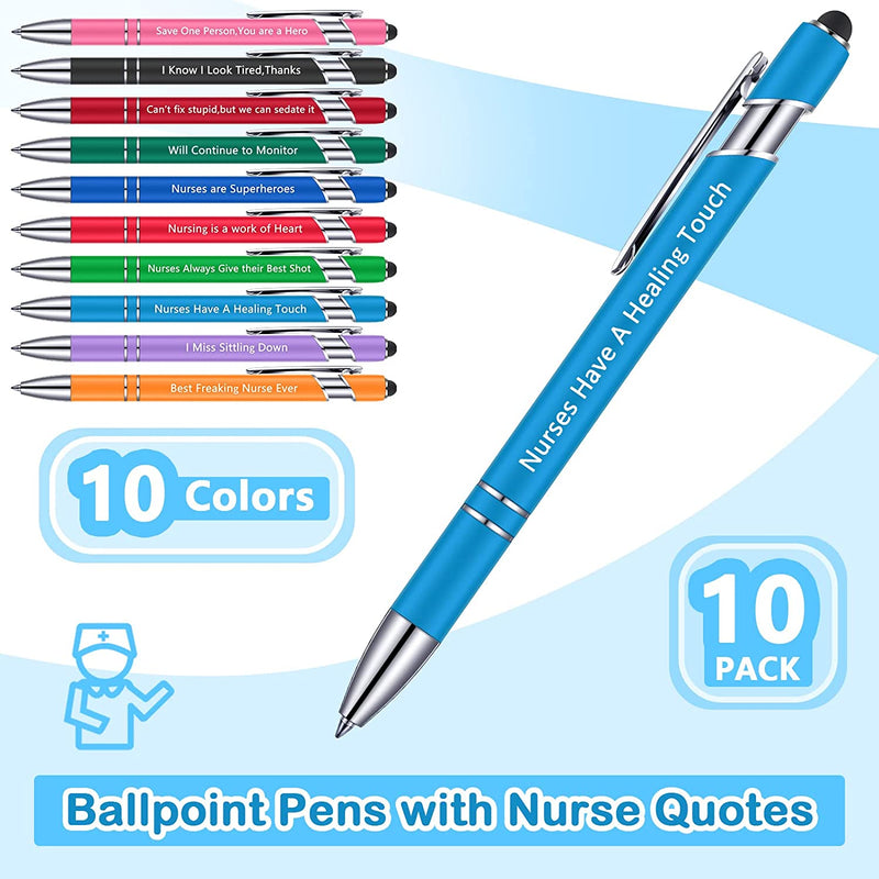 10 PCS Ballpoint Funny Pens  Nurse/Doctor Verse (Black Ink)