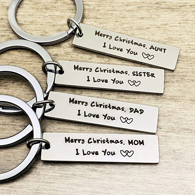 SANK®“Merry Christmas,l love you”Family Personalized Custom Keychain(Normal Package)