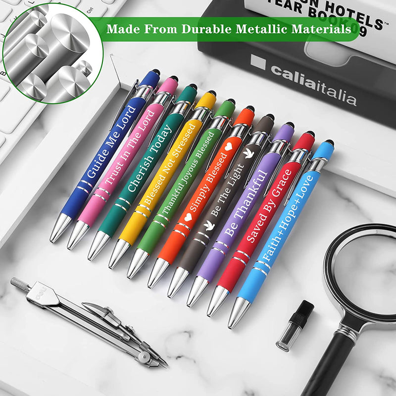 10 Pcs Funny Ballpoint Bible Verse Pens(Black ink)