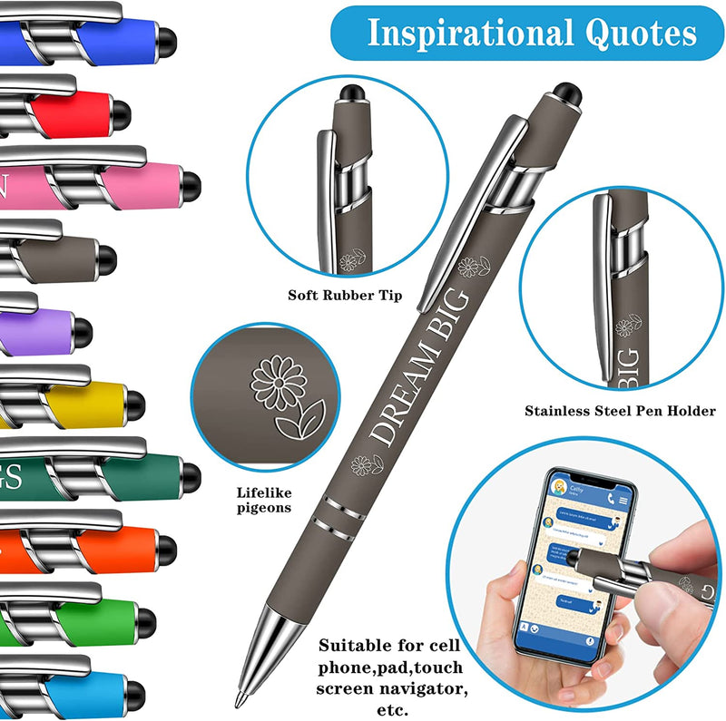 10 PCS Ballpoint Funny Pens  Motivational Quotes(Black Ink)