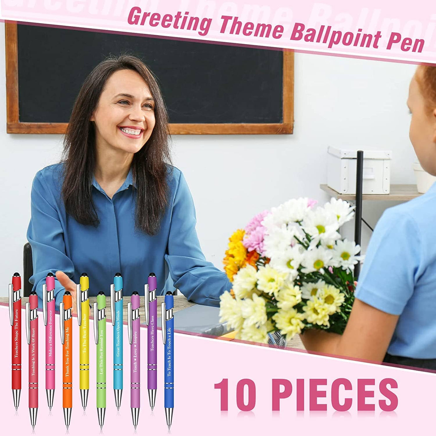 10 pcs Funny Teachers Appreciation Ballpoint Pens(Black Ink) – yocartgo