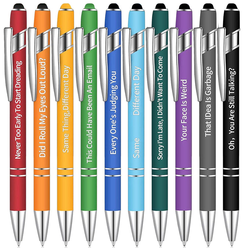 10 pcs Funny Office Ballpoint Pens(Black Ink)