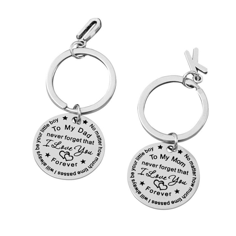 SANK® To My Dad/Mom Keychain (letter pendant)