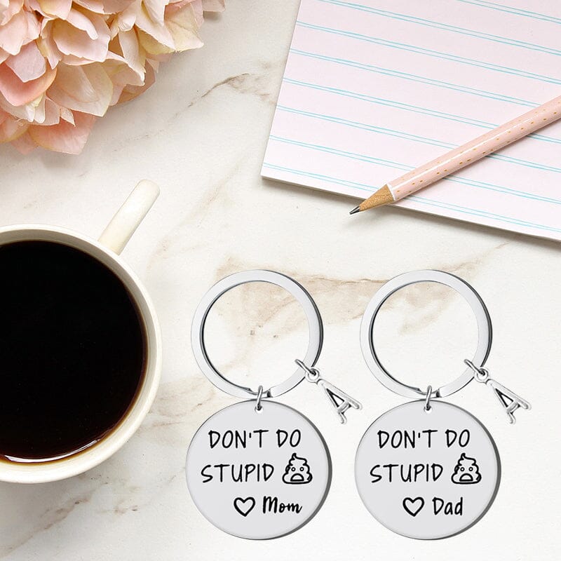 SANK® Personalized Don't Do Stupid Things Keychain