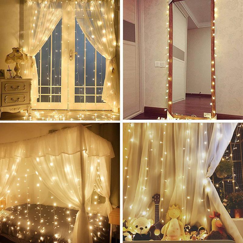 🎃HALLOWEEN🎃Twinkle Star 300 LED Window Curtain String Light