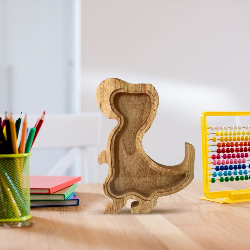 Wooden Animal Piggy Saving Bank