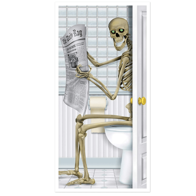 🎃HALLOWEEN🎃Skeleton Restroom Door Sticker