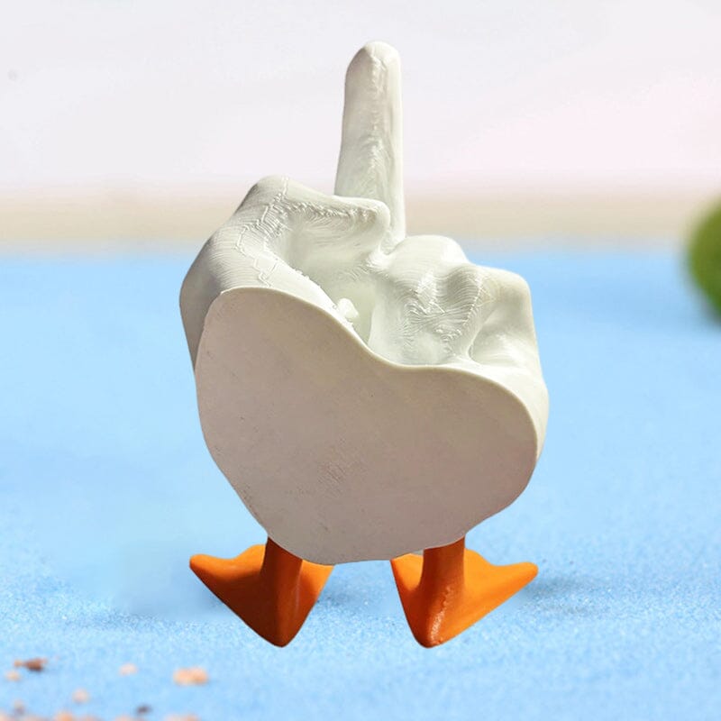 Funny Middle Finger Duck Resin Ornament