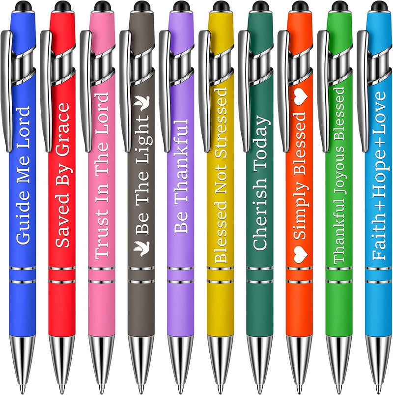 10 Pcs Funny Ballpoint Bible Verse Pens(Black ink)