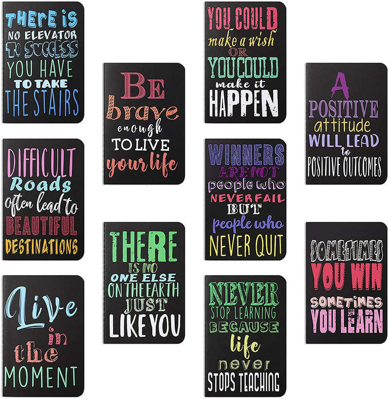 Pack of 10 pcs Mini Motivational & Funny Notebooks