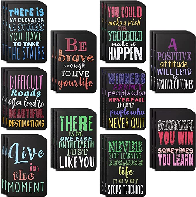 Pack of 10 pcs Mini Motivational & Funny Notebooks