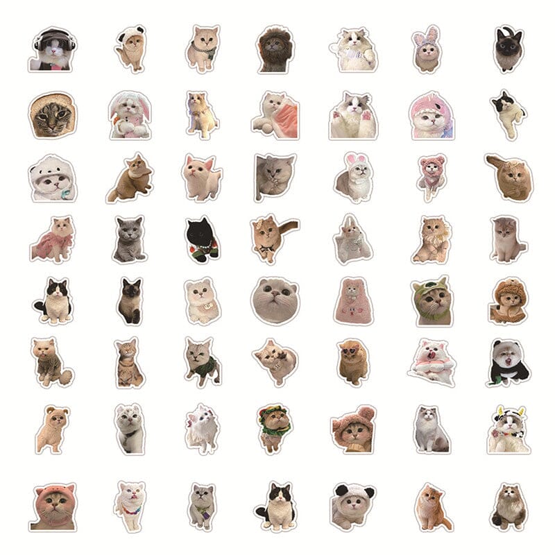 60pcs Cute Aesthetic Cartoon Stickers