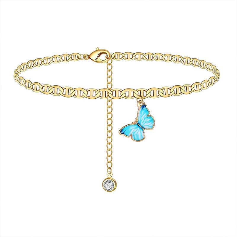 Butterfly Pendant Necklace Bracelet Anklet