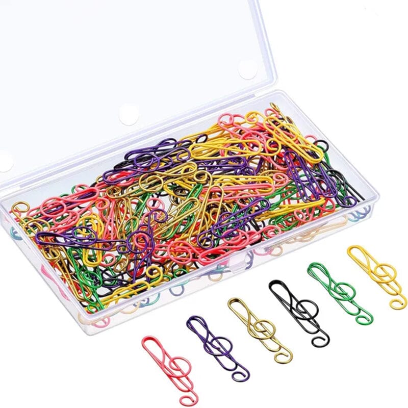 Music Multicoloured Metal Paper Clips 50pcs