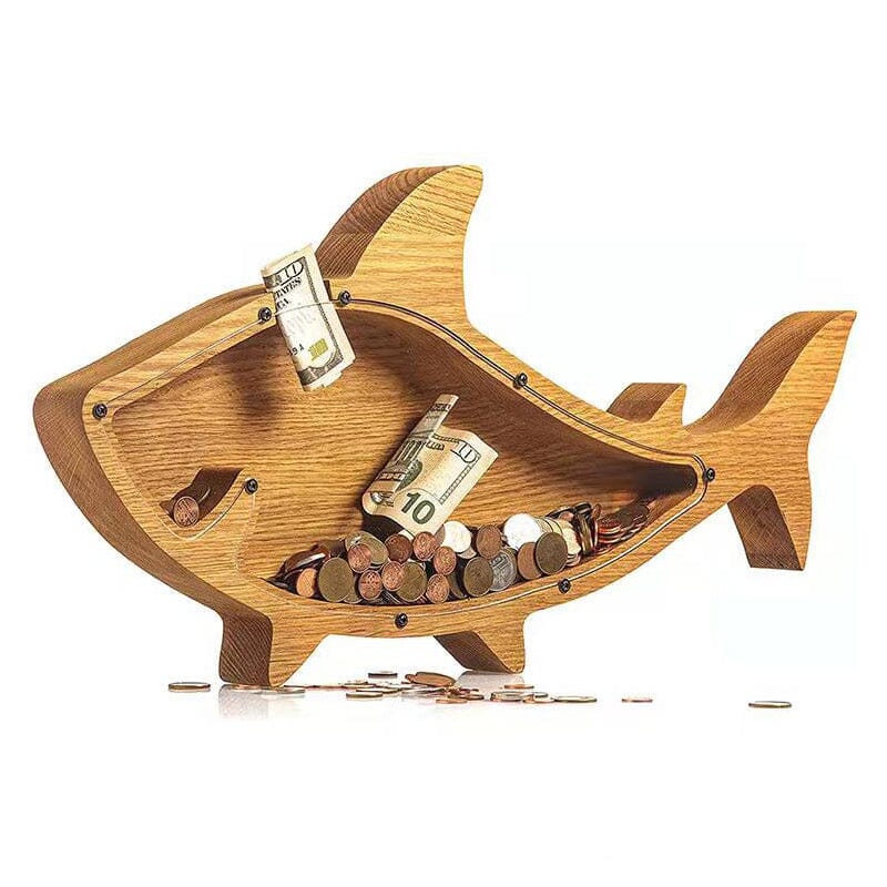 Wooden Animal Piggy Saving Bank