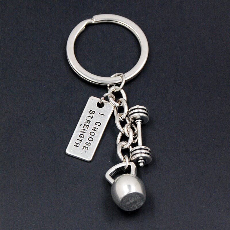 Dumbbell Keychain