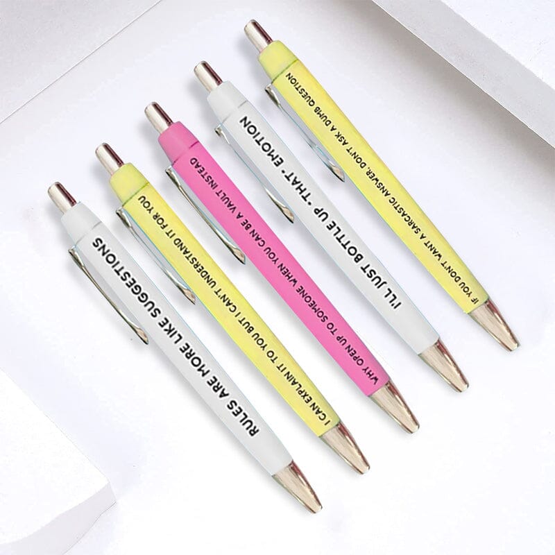 5pcs Horoscope Funny ballpoint Pens black ink (Aquarius)