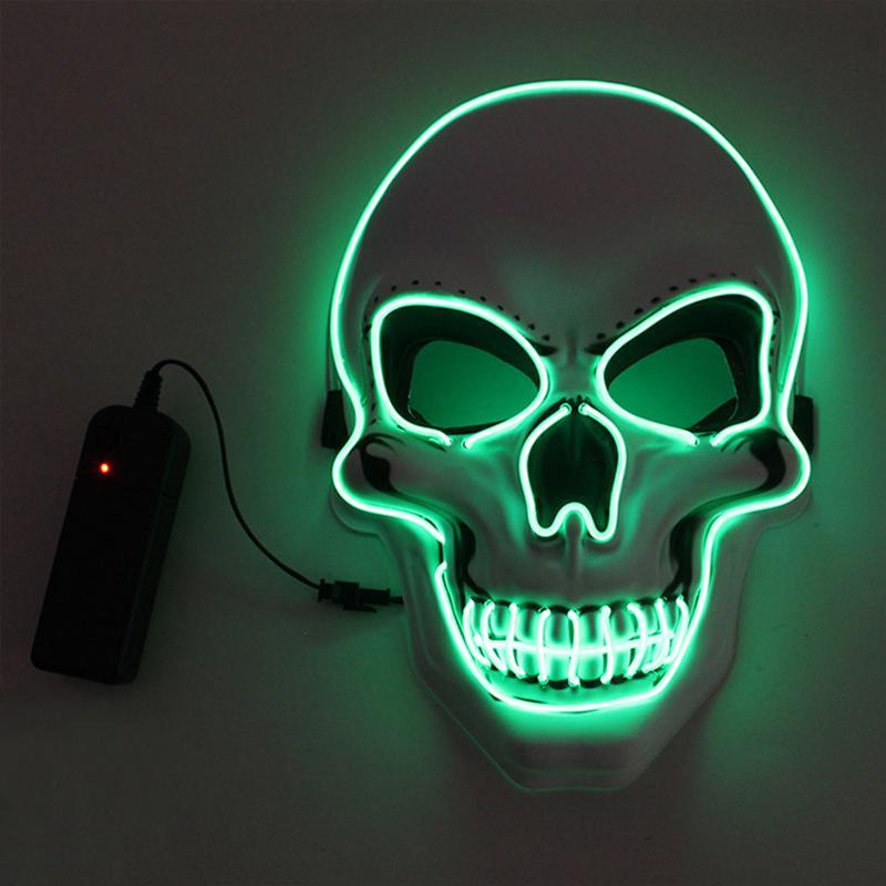 Halloween Mask LED Light Up Scary Skull Mask