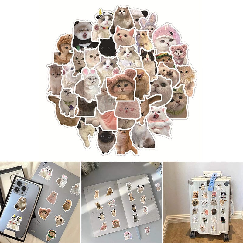 60pcs Cute Aesthetic Cartoon Stickers