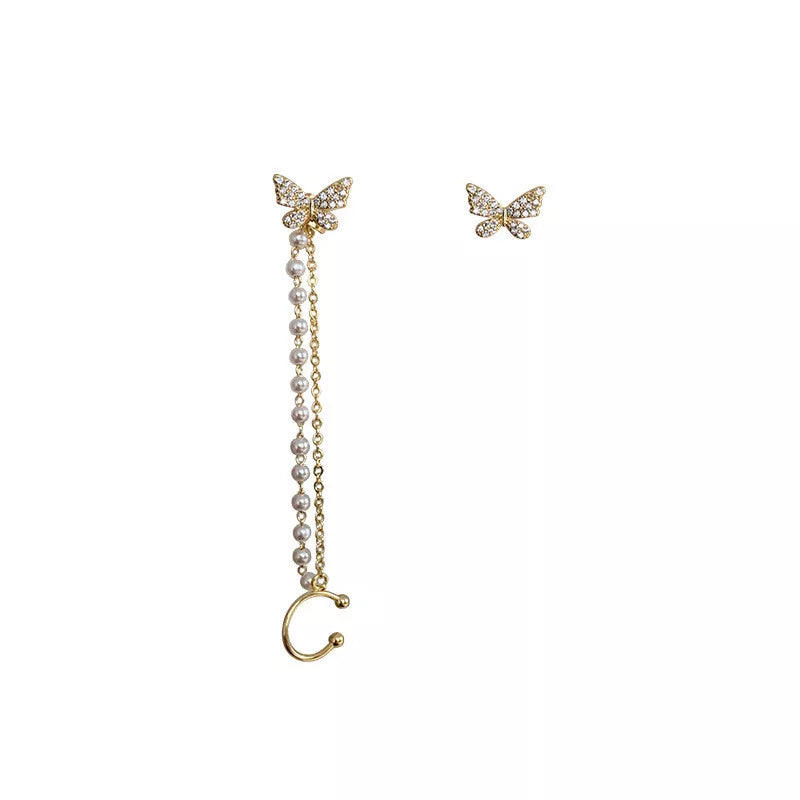 Butterfly Cuff Stud Earrings