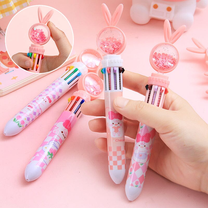 10 Colors Cartoon Rabbit ballpoint Pens