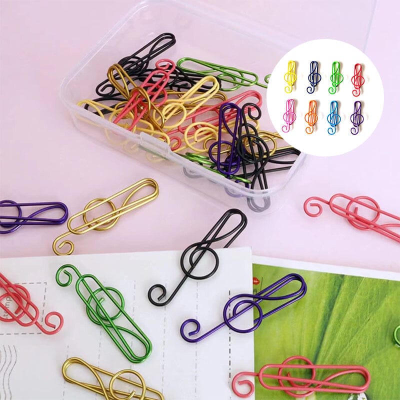 Music Multicoloured Metal Paper Clips 50pcs