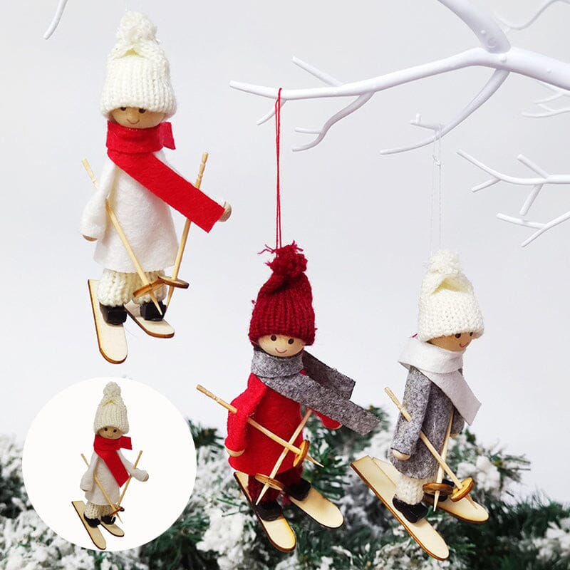 Christmas sale Nonwoven Ski Pendant