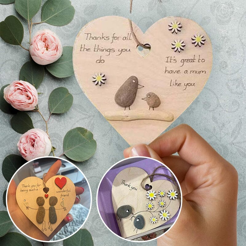 Wooden Heart Thank You Gift