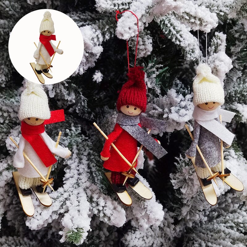 Christmas sale Nonwoven Ski Pendant