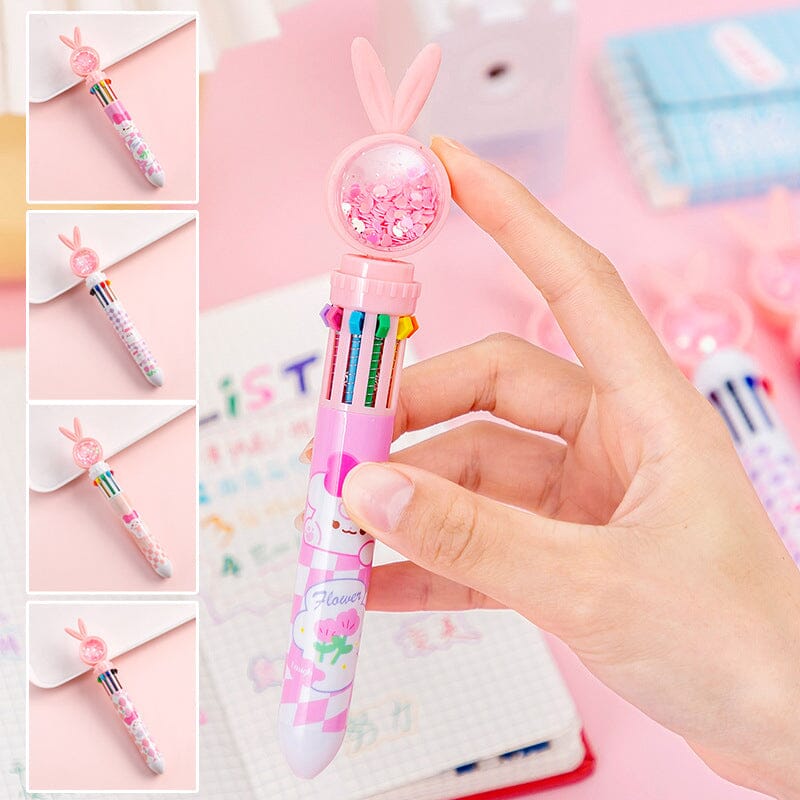 10 Colors Cartoon Rabbit ballpoint Pens