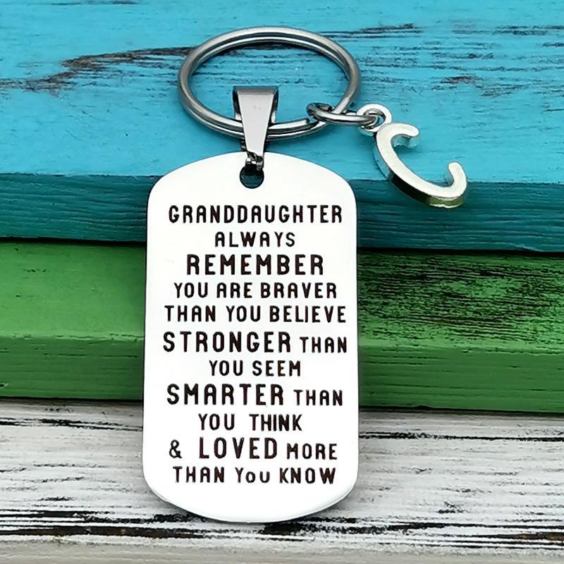 SANK®To My Grandson Granddaughter Son Daughter Gift Lettering Keychain