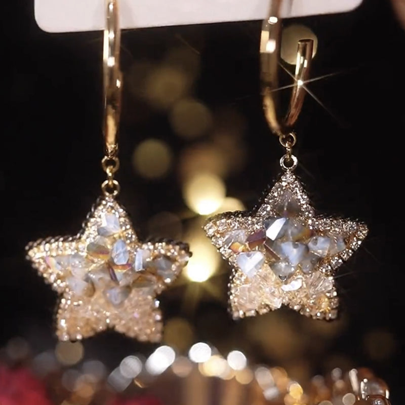 Sparkling Crystal Star Earrings