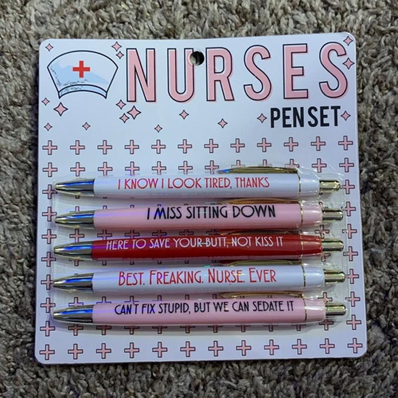 Funny Nurses Ballpoint Pens Set(set of 5)