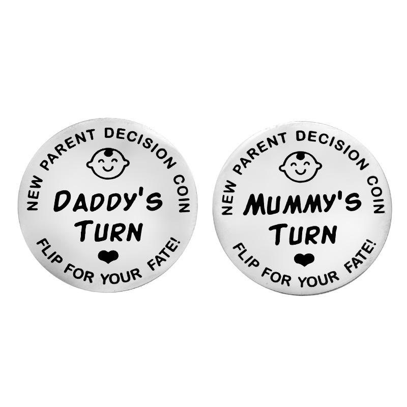 Double Sided New Parent Decision Coin