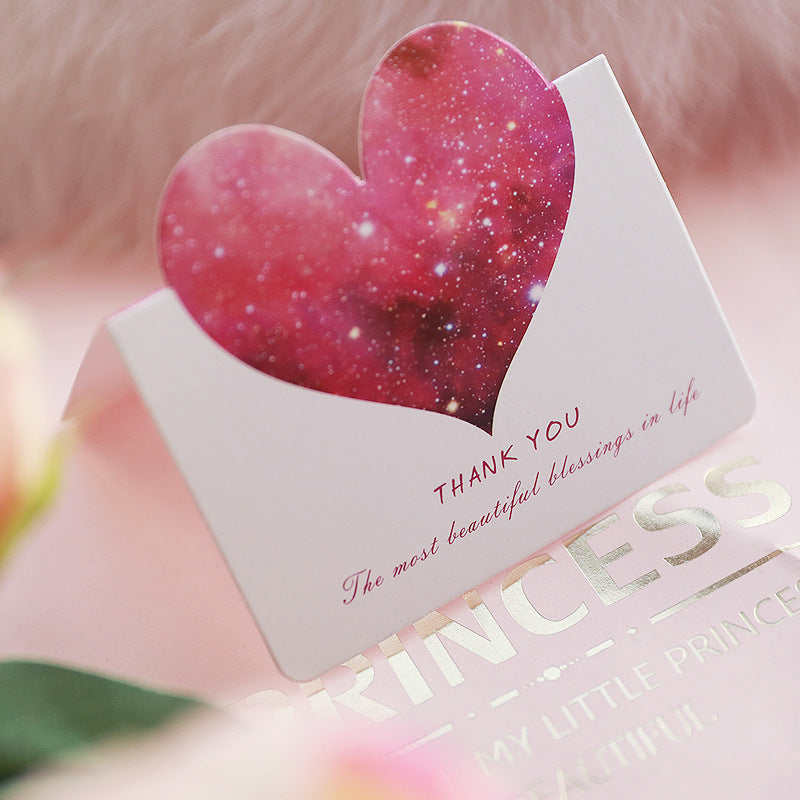15pcs starry Heart Greeting Cards & envelopes Set