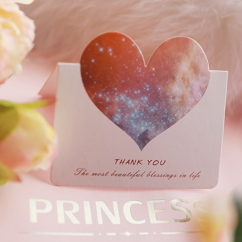 15pcs starry Heart Greeting Cards & envelopes Set