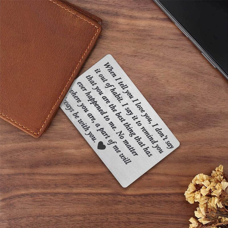 Stainless Steel Cards Lettering Gift Wallet Holder