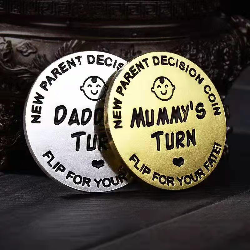 Double Sided New Parent Decision Coin