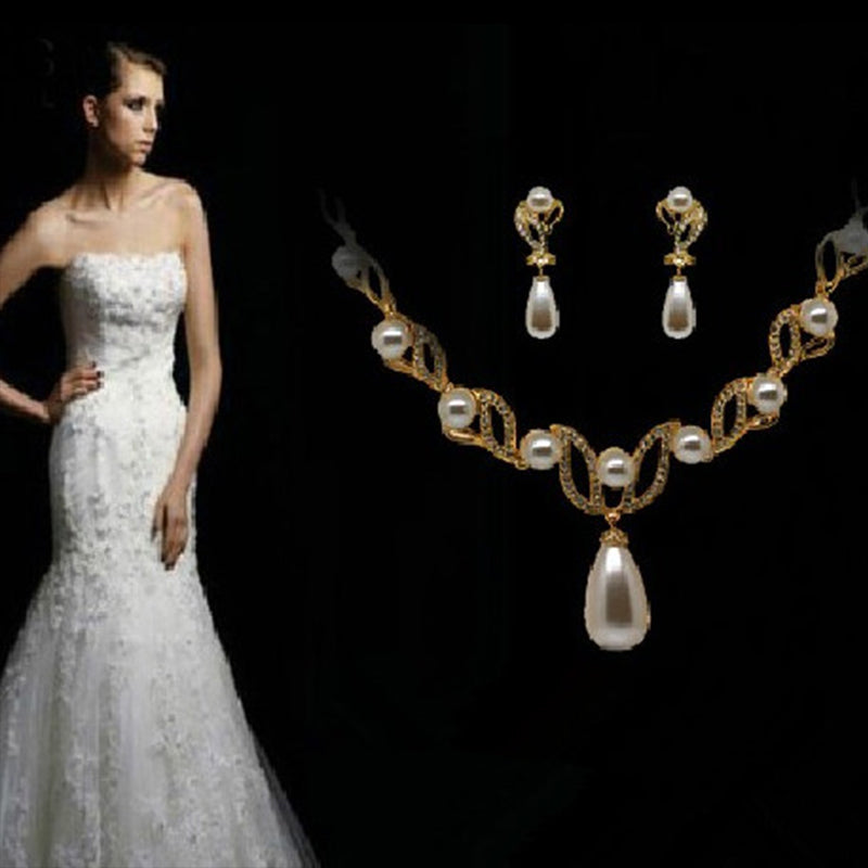 18K GOLD SIMPLE WEDDING JEWELLERY SETS